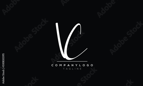 Alphabet letters Initials logo VC