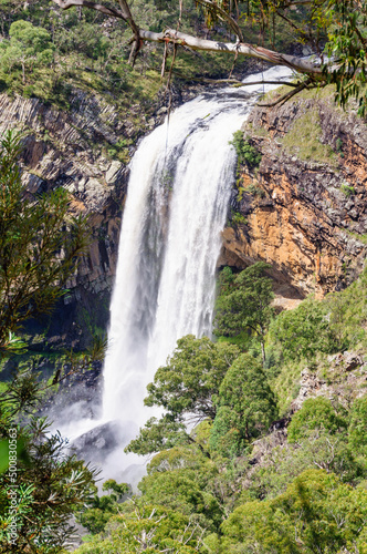 Lower Ebor Falls on the Guy Fawkes River plunges into the gorge - Dorrigo  NSW  Australia
