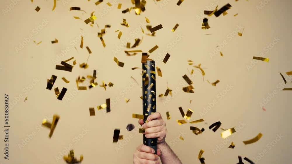 Confetti canon party slow motion 120fps