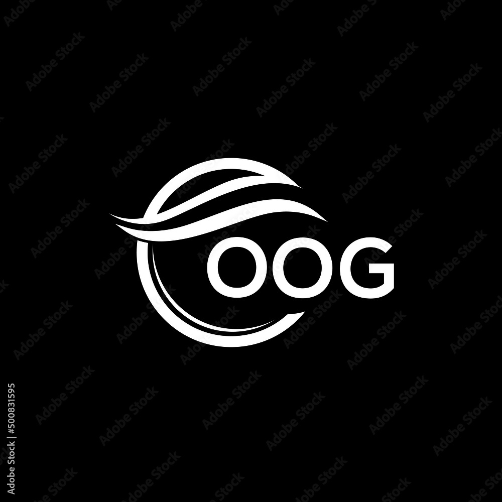 OOG letter logo design on black background. OOG creative initials letter logo concept. OOG letter design. 