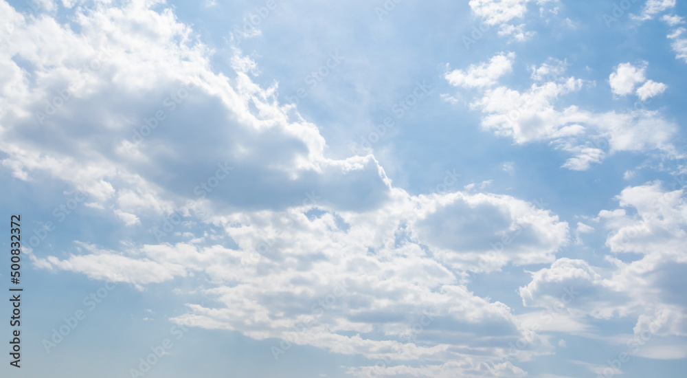 good weather day. blue sky, puffy clouds good weather day. blue sky, puffy clouds