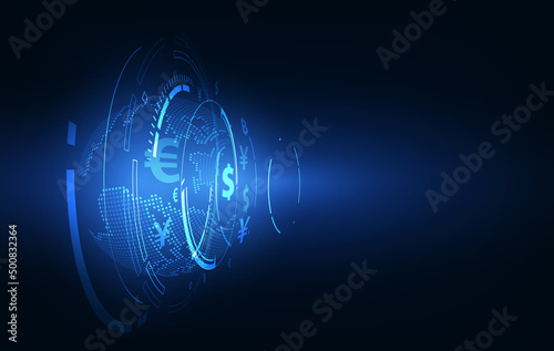 Stock market or forex trading graph in graphic concept suitable for financial investment or Economic trends business idea and all art work design.