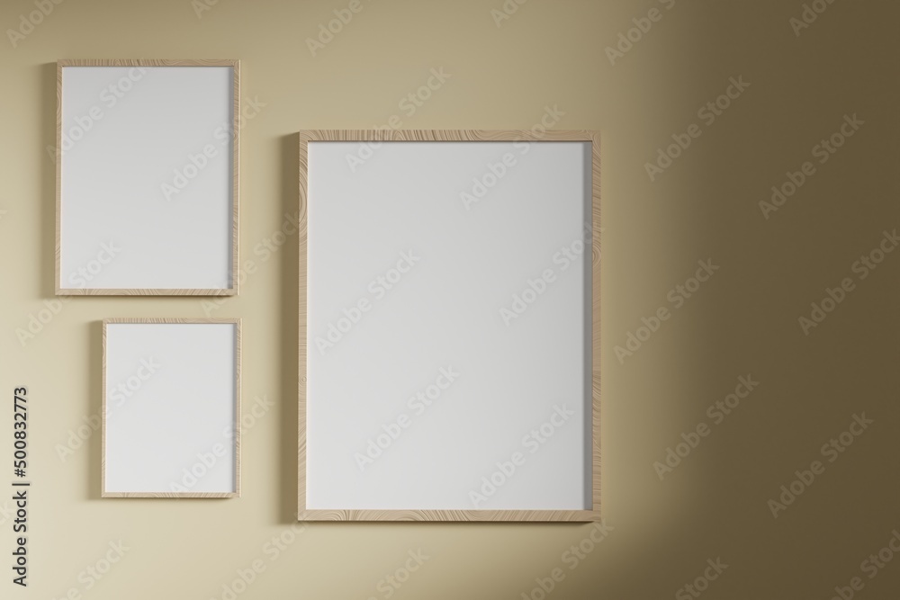 mockup with 3d render photo frame mockup with 3d render photo frame