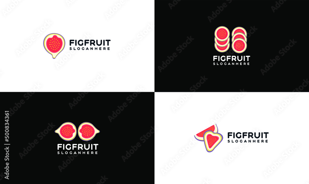 Fig fruit logo design Fig fruit logo design
