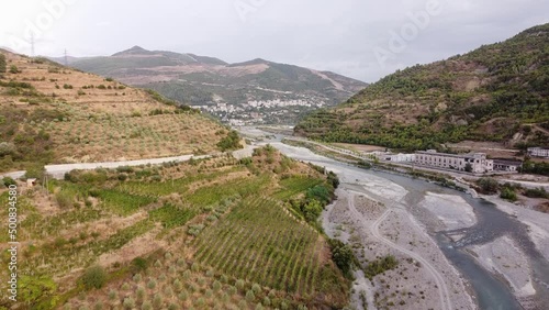 Scenic Road along the Osum River towards the Osum Canyon, Albania photo