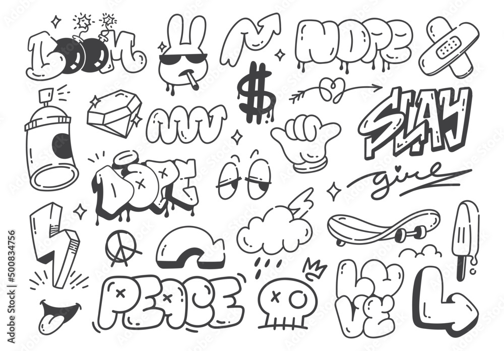 Nunca Desista Palavra Grafite Estilo Letters Vector Mão Desenhada Doodle  imagem vetorial de Yecher81© 646619594