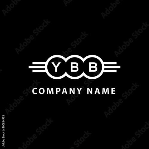 YBB letter logo design on black background. YBB  creative initials letter logo concept. YBB letter design.
 photo