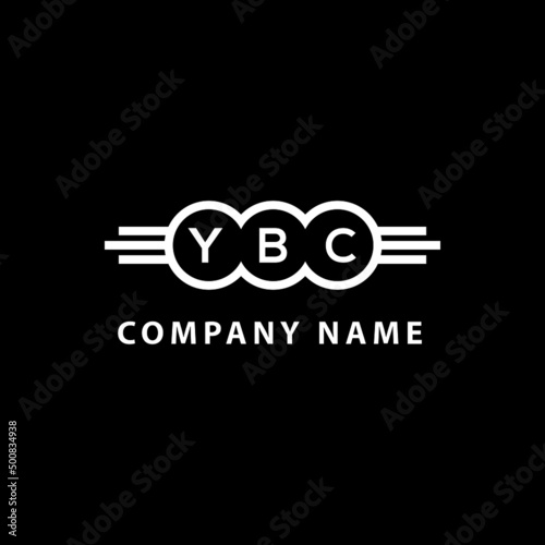 YBC letter logo design on black background. YBC  creative initials letter logo concept. YBC letter design.
 photo