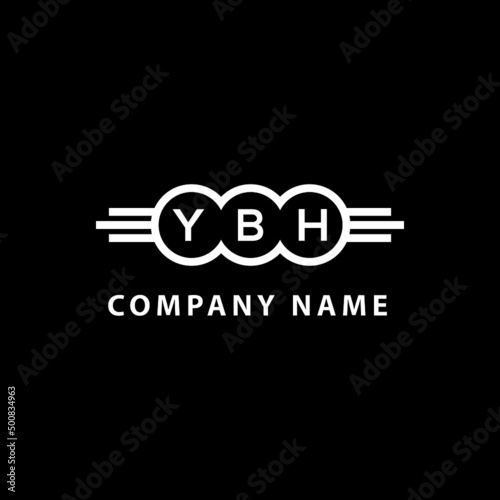 YBH letter logo design on black background. YBH  creative initials letter logo concept. YBH letter design.
 photo