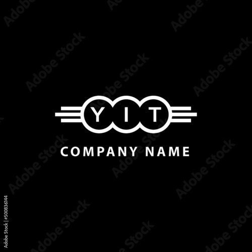 YIT letter logo design on black background. YIT creative initials letter logo concept. YIT letter design.