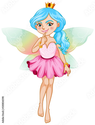 Beautiful fairy girl cartoon character