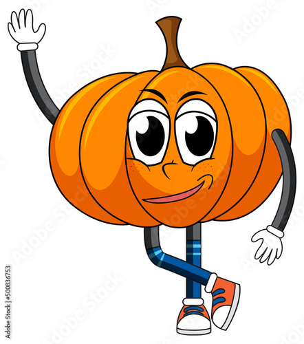 Pumpkin with arms and legs