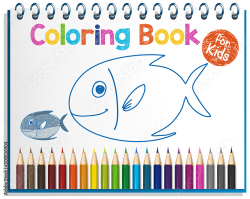Coloring book worksheet for kids