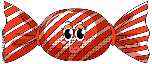 A candy cartoon character on white background