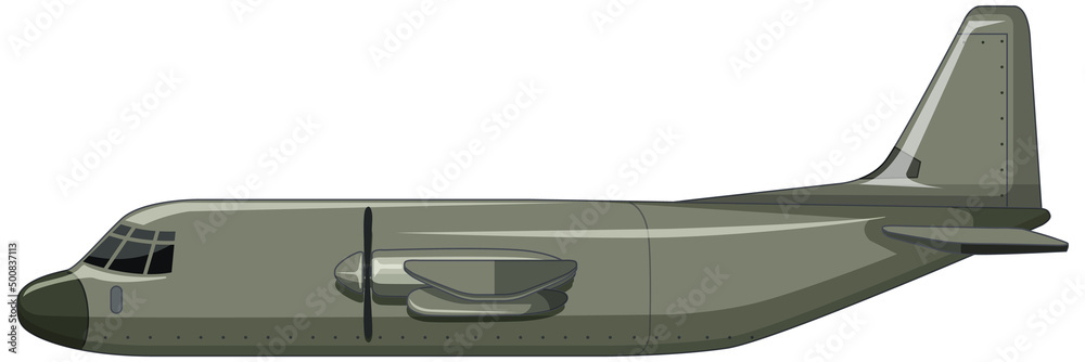 A military aircraft on white background A military aircraft on white background