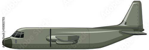 A military aircraft on white background