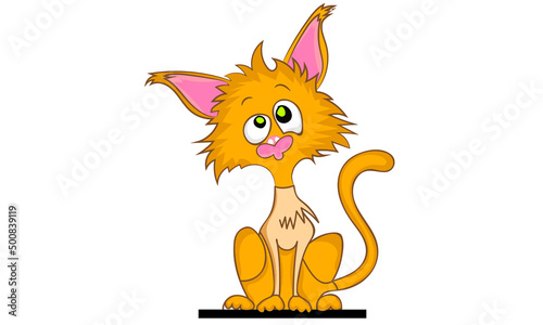 FUNNY CAT ILLUSTRATION VECTOR