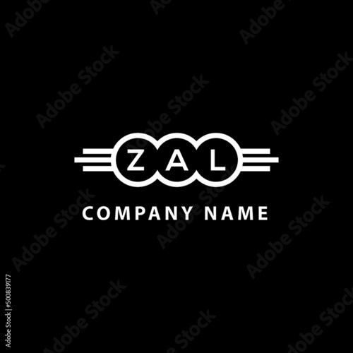 ZAL letter logo design on black background. ZAL  creative initials letter logo concept. ZAL letter design.
