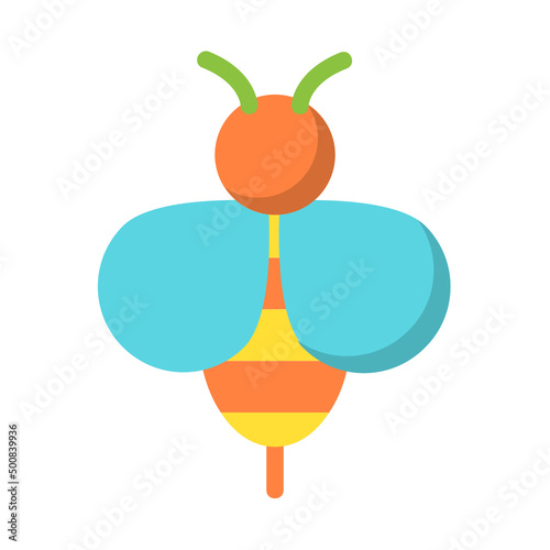 Bee , Spring flat icon.