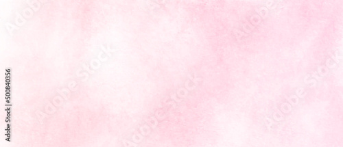 Abstract Painted pink watercolor background with space, Creative brush painted pink texture with space, Decorative soft pale pink grunge texture background.