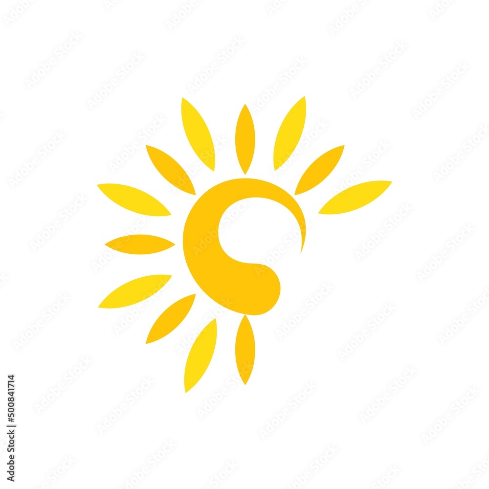 Fototapeta premium sun illustration logo