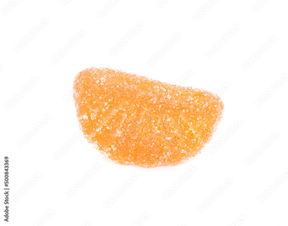 Orange Gummy isolated on white background Orange Gummy isolated on white background