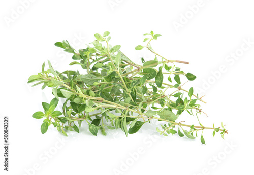 Herbal tea leaves isolated on white background