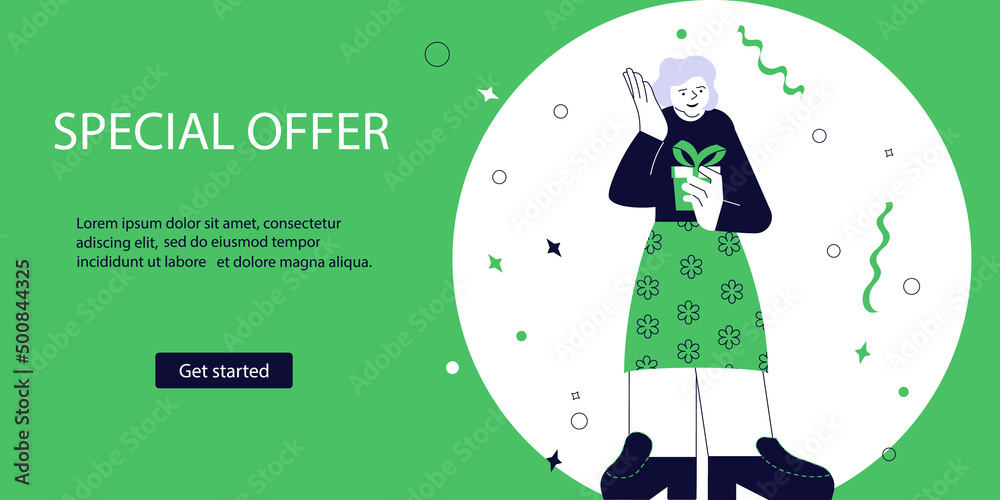 Obraz premium advertising of giving present and Giveaway