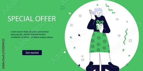 advertising of giving present and Giveaway