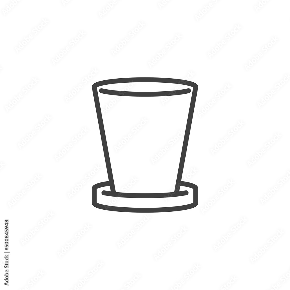 Empty flowerpot line icon Empty flowerpot line icon
