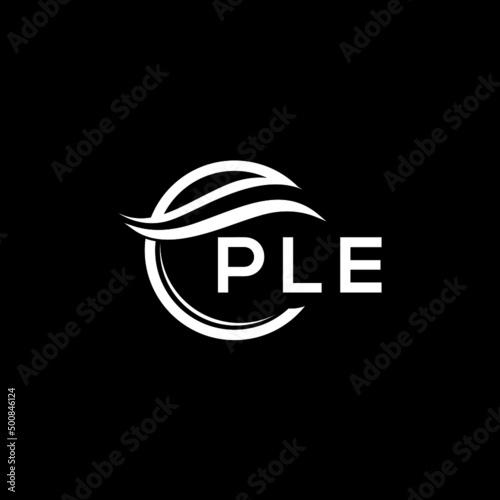 PLE letter logo design on black background. PLE  creative initials letter logo concept. PLE letter design.
