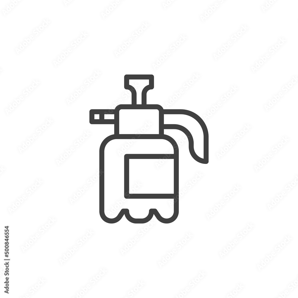 Fertilizer sprayer line icon Fertilizer sprayer line icon