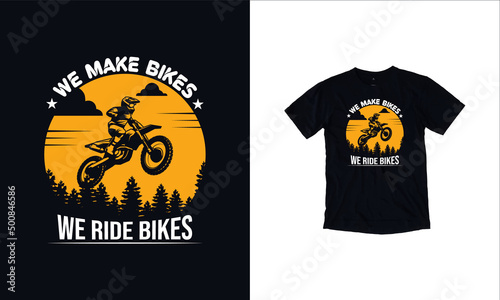 Bike t-Shirt With Premium Vector And Template Bike Realistic T-Shirt Design Bike Champion T-Shirt Design With Premium Quality
