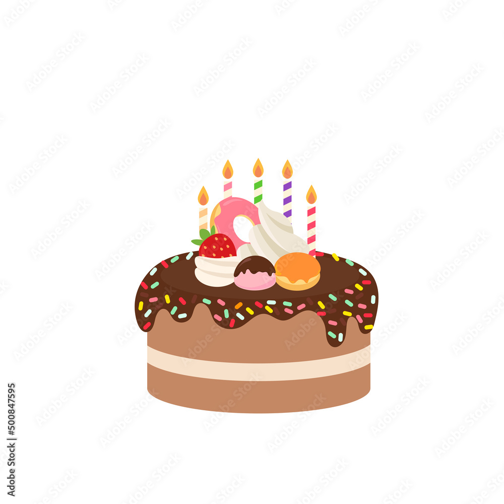 Happy birthday party birthday cake box fruit Cake Chocolate Cake Celebration Party birthday candles set isolated flat vector graphic design illustration And icon elements Happy birthday party birthday cake box fruit Cake Chocolate Cake Celebration Party birthday candles set isolated flat vector graphic design illustration And icon elements