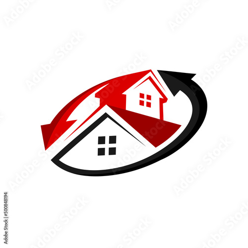 House service logo with repair concept
