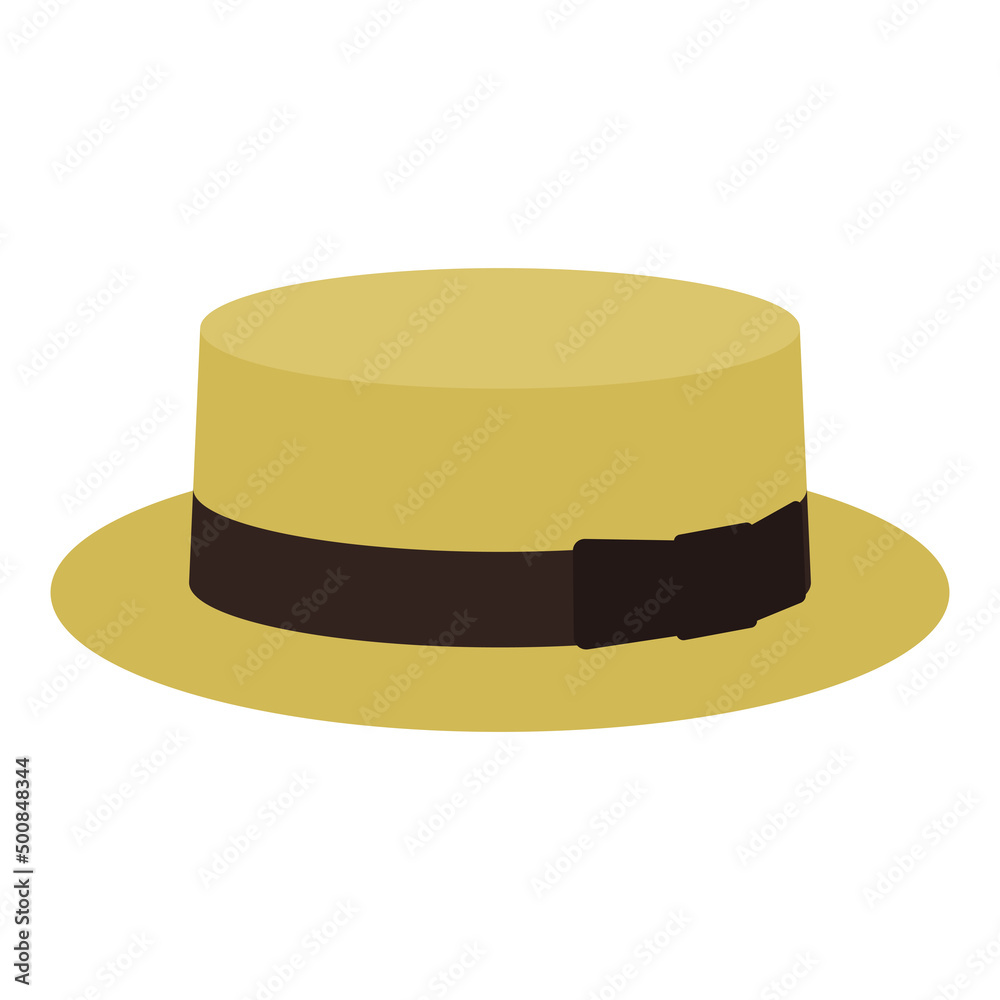 カンカン帽のイラスト Stock Vector Adobe Stock