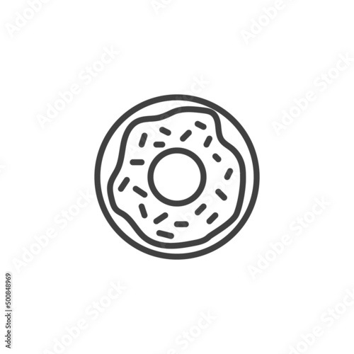 Doughnut line icon