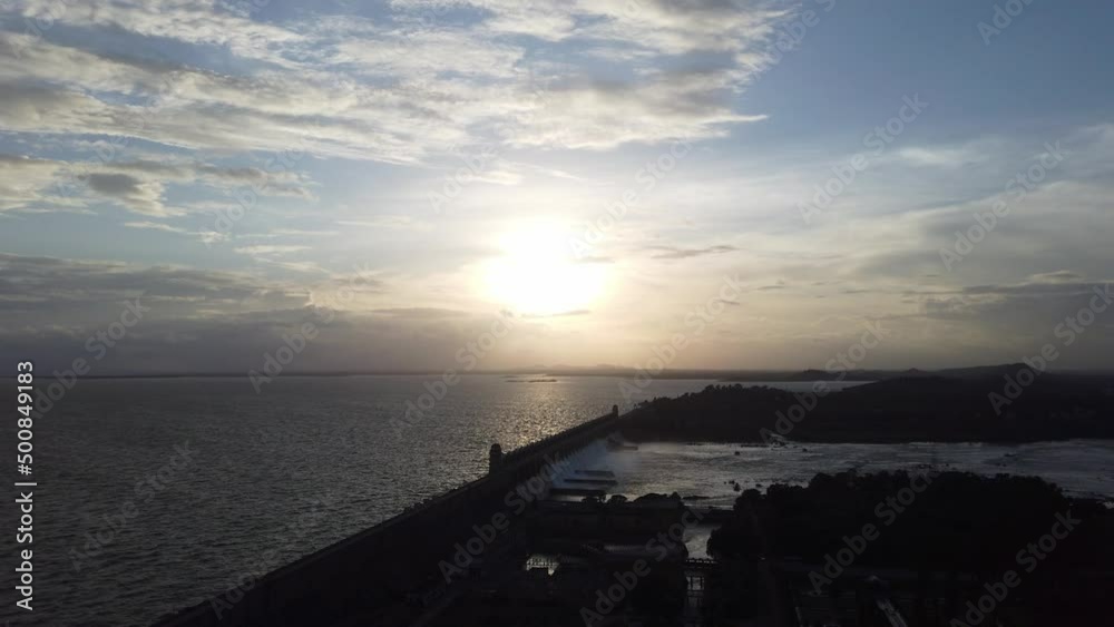 Alluring view over the mighty Tunga bhadra dam (TB dam) during dawn