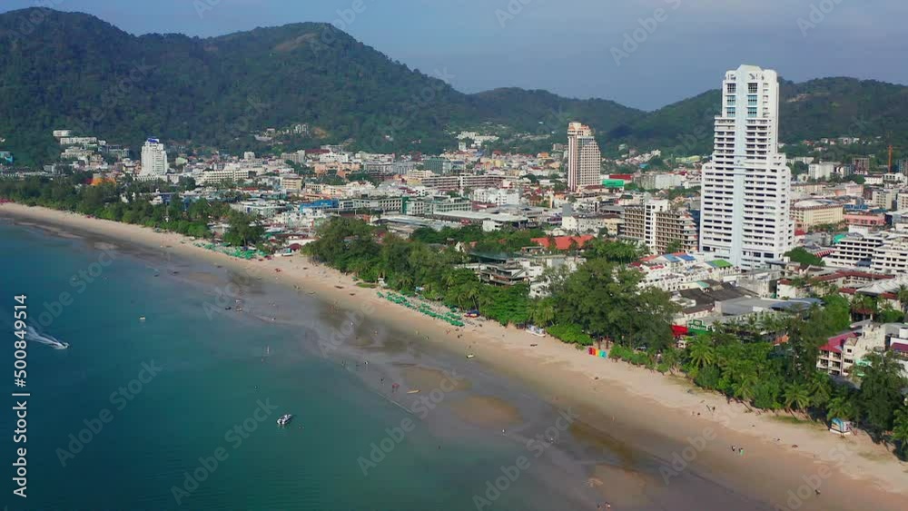 Aerial view in Patong beach in Phuket Province, Thailand Aerial view in Patong beach in Phuket Province, Thailand