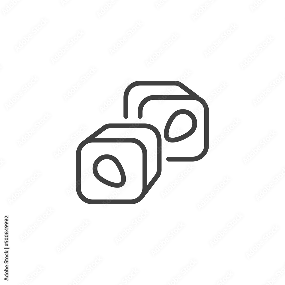 Turkish delight line icon Turkish delight line icon