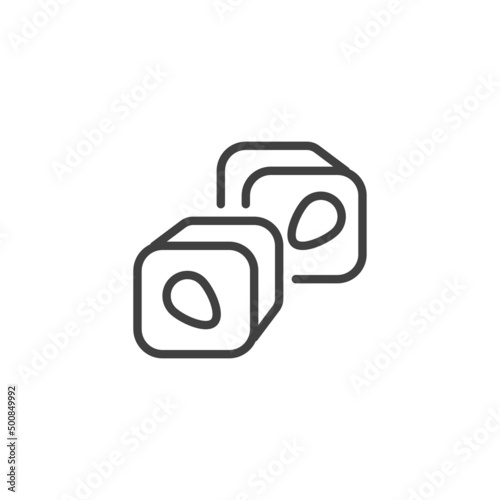 Turkish delight line icon