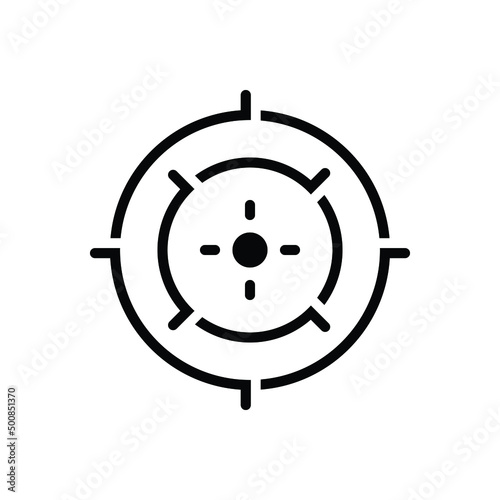 Black solid icon for precision