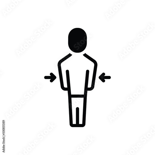 Black solid icon for thin