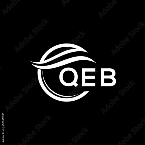 QEB letter logo design on black background. QEB  creative initials letter logo concept. QEB letter design.
