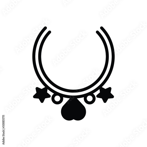 Black solid icon for charms