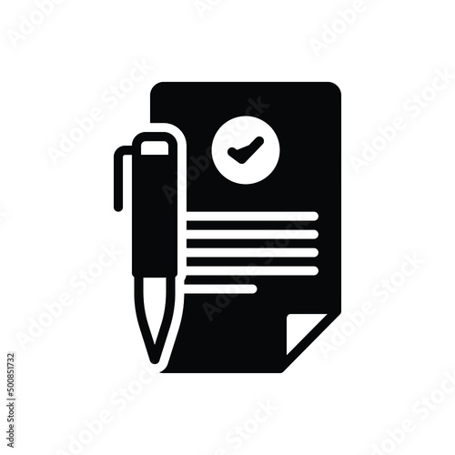 Black solid icon for contracting