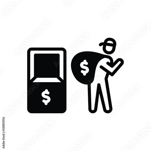 Black solid icon for stolen