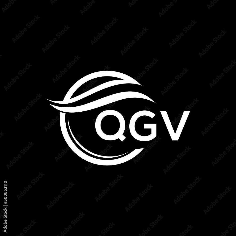 QGV letter logo design on black background. QGV creative initials letter logo concept. QGV letter design. QGV letter logo design on black background. QGV creative initials letter logo concept. QGV letter design.