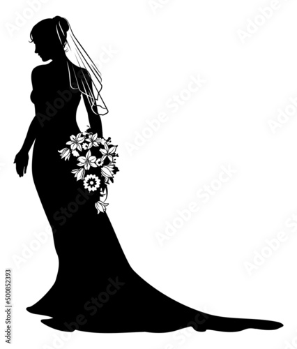 Bride Bridal Wedding Dress Silhouette Woman Design