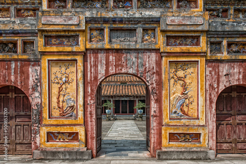Canvas Print Colorful view in Hue Vietnam.